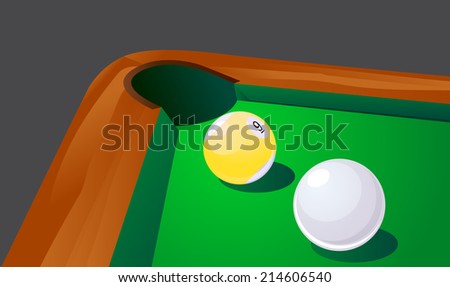 Corner billiard table vector
