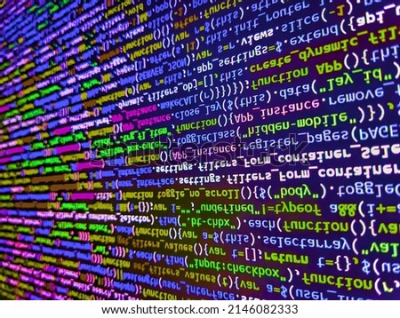 Developing programming and coding technologies. Developer working on program codes. Python programming developer code. Developer working on websites codes in office