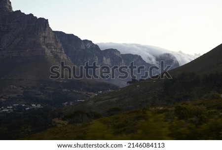 Rocky landscape in the Western Cape. Shot of the mountains of Cape Town.