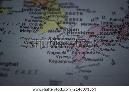 Fukuoka on world political map