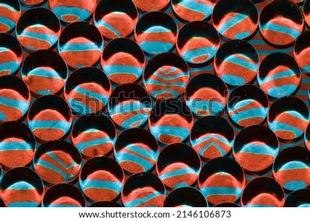 abstract background with beads of burgundy blue, each is similar with minimal differences in patterns, creative art futuristic design, retro modern style