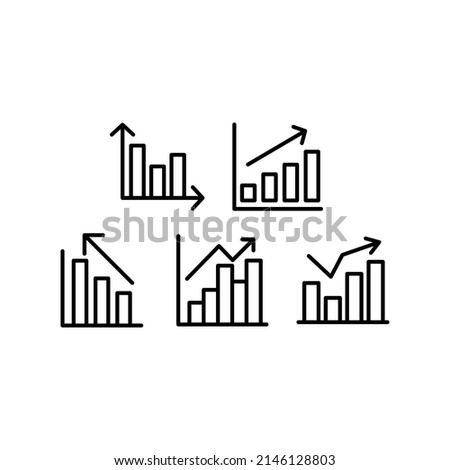 Statistic Icon Set Vector Symbol Design Illustration
