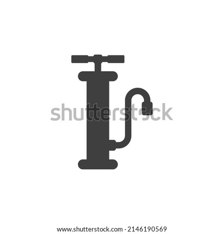 Vector sign of the Air pump symbol is isolated on a white background. Air pump icon color editable.