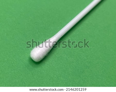 white cotton bud in green screen