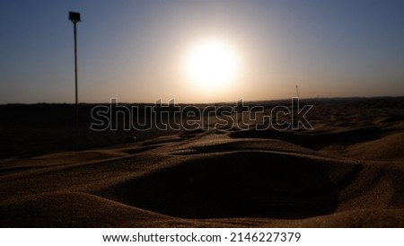 The sand view on Sunset in Dubai
