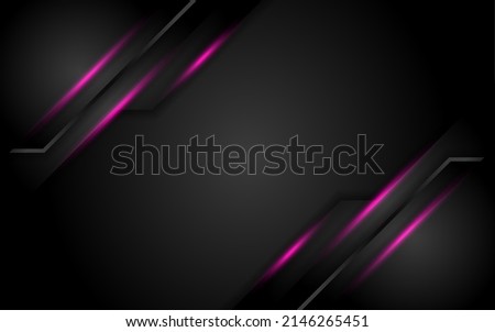 Abstract dark background with purple neon glowing