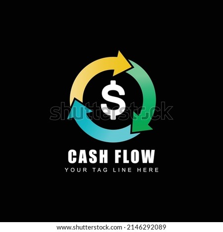 Illustration icon with the concept of a refund process, cash flow process, financial transaction process