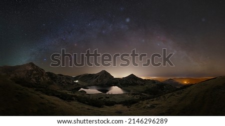 Winter Milky Way over Lake Enol, Lagos de Covadonga, Picos de Europa, Asturias, Spain