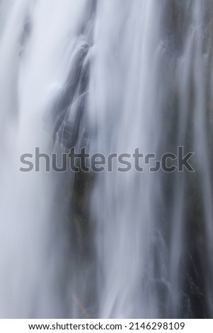 Water flowing over rocks to make fine spray, South Africa