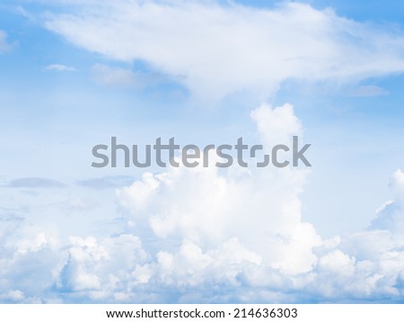 CLouds in blue sky, rainy day