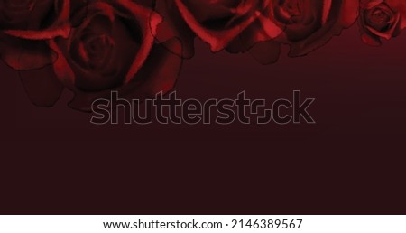 Dark red texture background vector with rose decoration