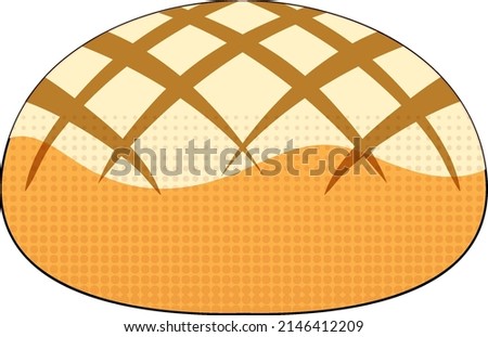 Bread on white background illustration