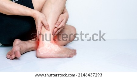 Bone ankle joints of humans with inflammation Royalty-Free Stock Photo #2146437293