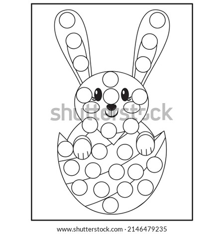 Easter Dot Marker Coloring pages for kids