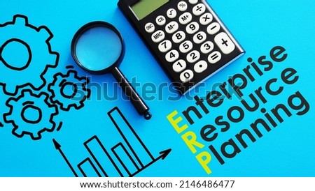 Enterprise Resource Planning ERP is shown using a text
