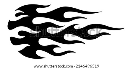 Tribal flame vector art graphic motorcycle sticker car decal and airbrush stencil