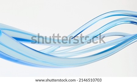 Abstract Background Glass Tube Blue Transparent Wave 