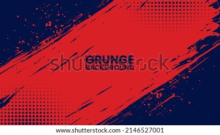Abstract red and dark blue grunge background. Vector illustration
