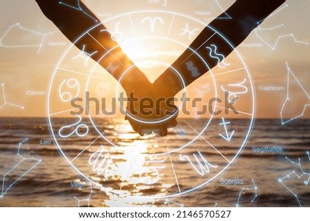 Romantic Couple In Love. Horoscope And Astrology Royalty-Free Stock Photo #2146570527