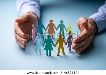 Diversity And Inclusion. Business Employment Leadership. People Silhouettes Royalty-Free Stock Photo #2146571121