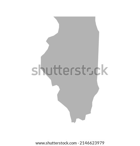 Illinois map vector icon on white background