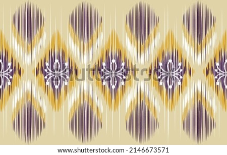 Ikat pattern ethnic pattern abstract . Ikat seamless pattern in tribal, folk embroidery, Mexican style. Aztec geometric art ornament print. Design for carpet, wallpaper, cloth, wrapping, book cover,