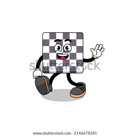 chessboard cartoon walking , character design