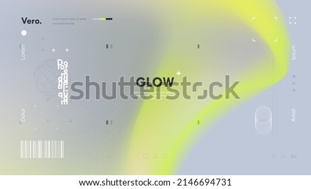 Trendy graffiti style background with light neon green blurred shape. Modern wallpaper design for poster, website, placard, cover, advertising Royalty-Free Stock Photo #2146694731