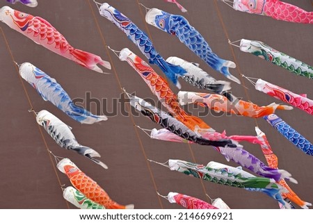 Koinobori is a Japanese decoration that flutters in the wind, made of paper or fabric with a pattern of carp.