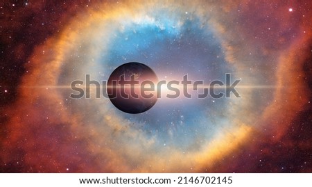 Planet earth with supernova explosion - Deep space abstract sci-fi backgrounds "Elements of this image furnished by NASA"