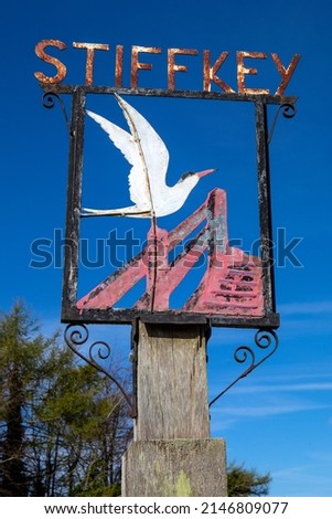 A vintage sign in the beautiful village of Stiffkey in Norfolk, UK.