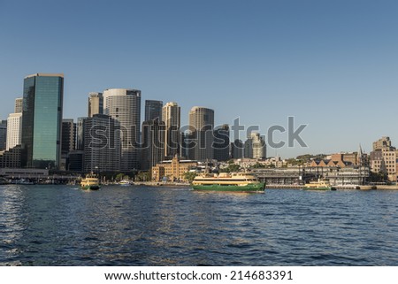 Sydney, Circular Quay with Ferry