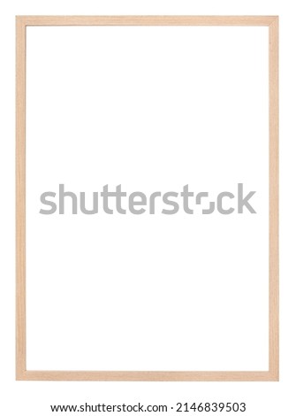 wooden frame path isolated on white