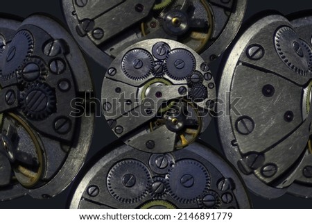 old clock gear photo seamless pattern Spot blur
