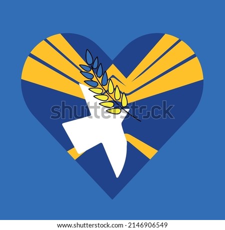 Abstract Ukraine love dove of peace