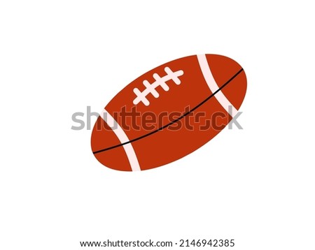 rugby ball vector on white background