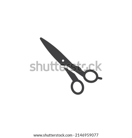 Hair Shears vector icon. filled flat sign for mobile concept and web design. Barber scissors glyph icon. Symbol, logo illustration. Vector graphics