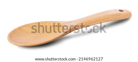 
rustic wooden spoon isolated on white background with Clipping Path. Wooden ladle , 
Equipment from wood for scooping food. Royalty-Free Stock Photo #2146962127