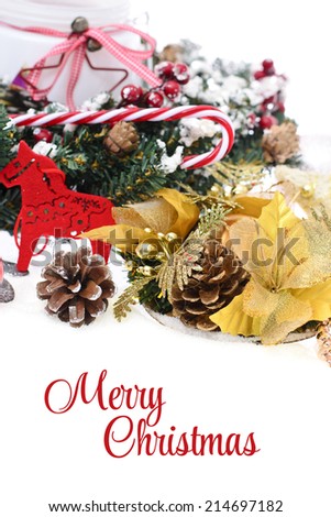 Elegant Classic Christmas Background Card for Celebratiion or Invitation Flyers