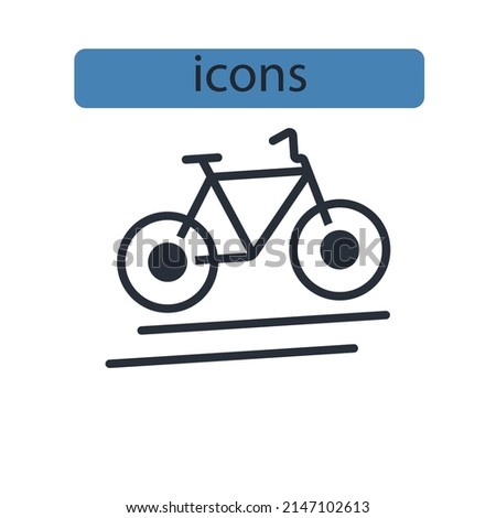 cycling icons  symbol vector elements for infographic web