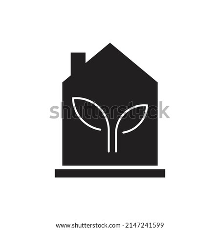Green house icon design isolated on white background