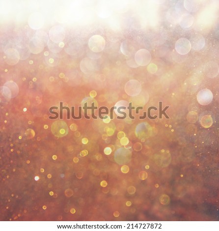 bokeh lights background with mixed brown and yellow warm earthly colors