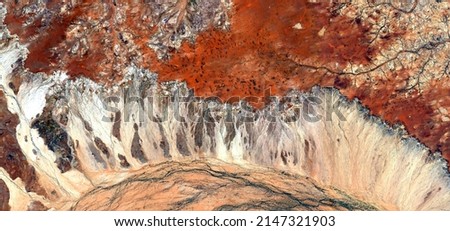 abstract landscape of the deserts of Africa from the air emulating the shapes and colors of the surreal autumn, Genre: Abstract naturalism, from the abstract to the figurative