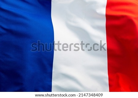 Close up of France flag background.