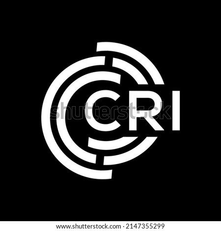 CRI letter logo design on black background. CRI creative initials letter logo concept. CRI letter design.
