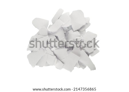 Empty white paper pieces isolated. Space for text or design. 