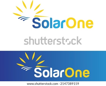 Solar One-Solar  Energy Logo Vector Design 