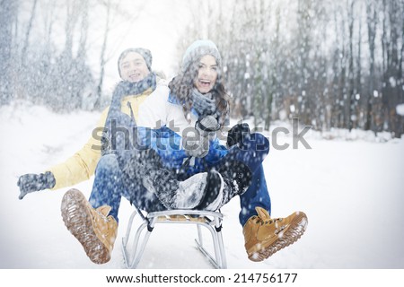 Crazy sledding during the winter  