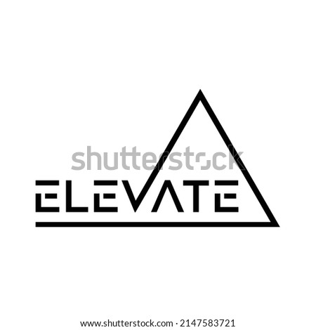 ELEVATE text modern logo vector TYPOGRAPHY for download Royalty-Free Stock Photo #2147583721