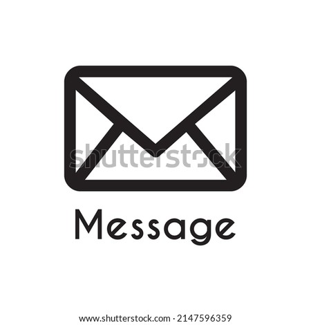 simple black message icon design
